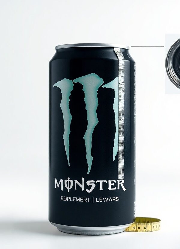how tall is a monster energy can