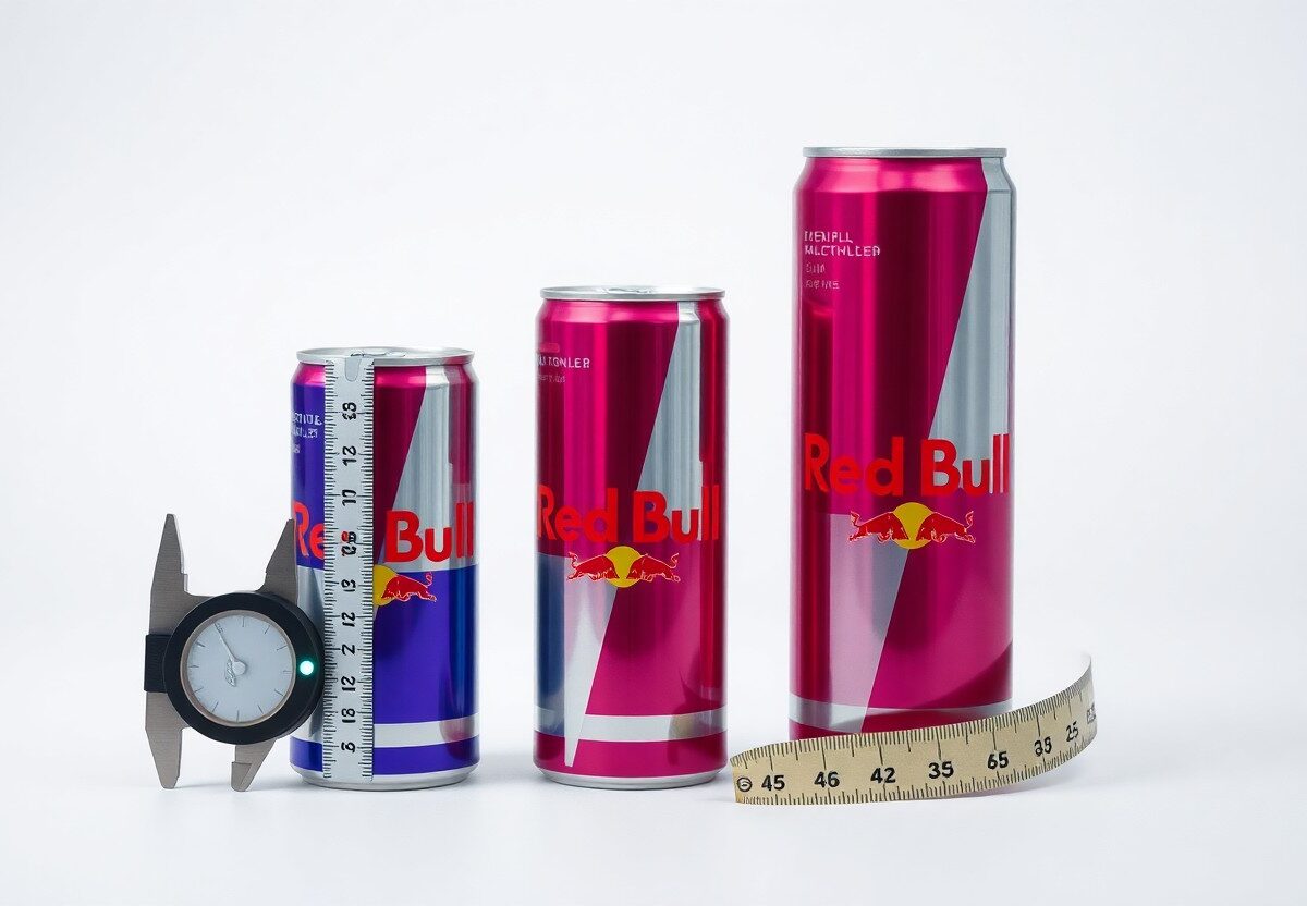 how tall is a red bull can