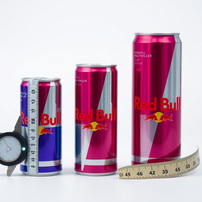 how tall is a red bull can
