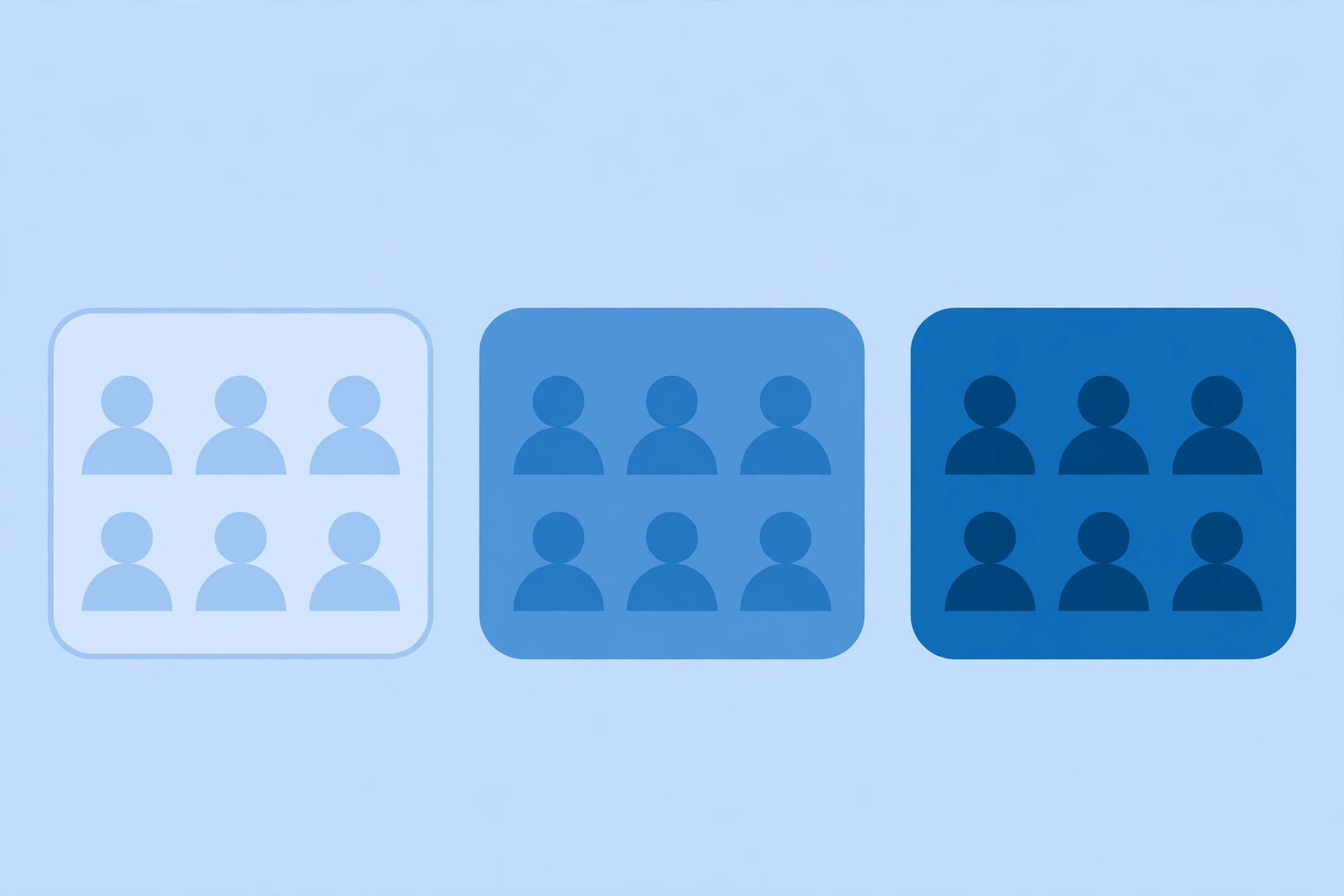 Retargeting audience segments as grouped user icons