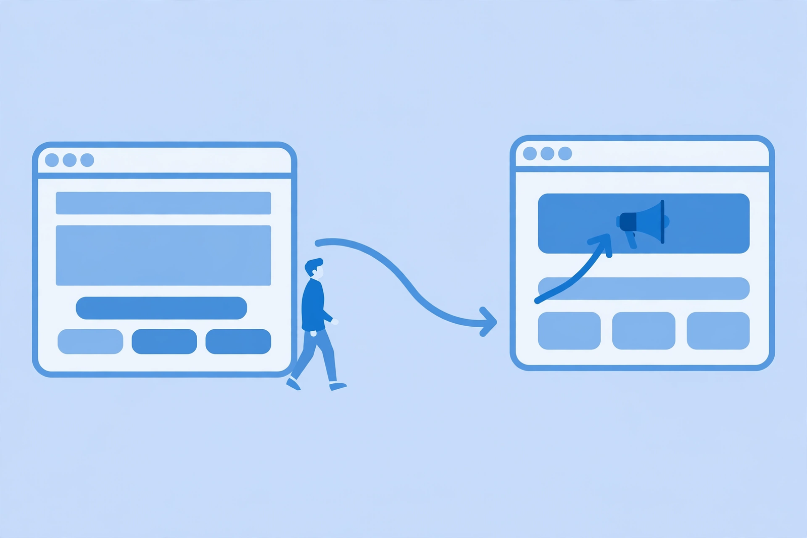 Website visitor seeing a retargeting ad on another site