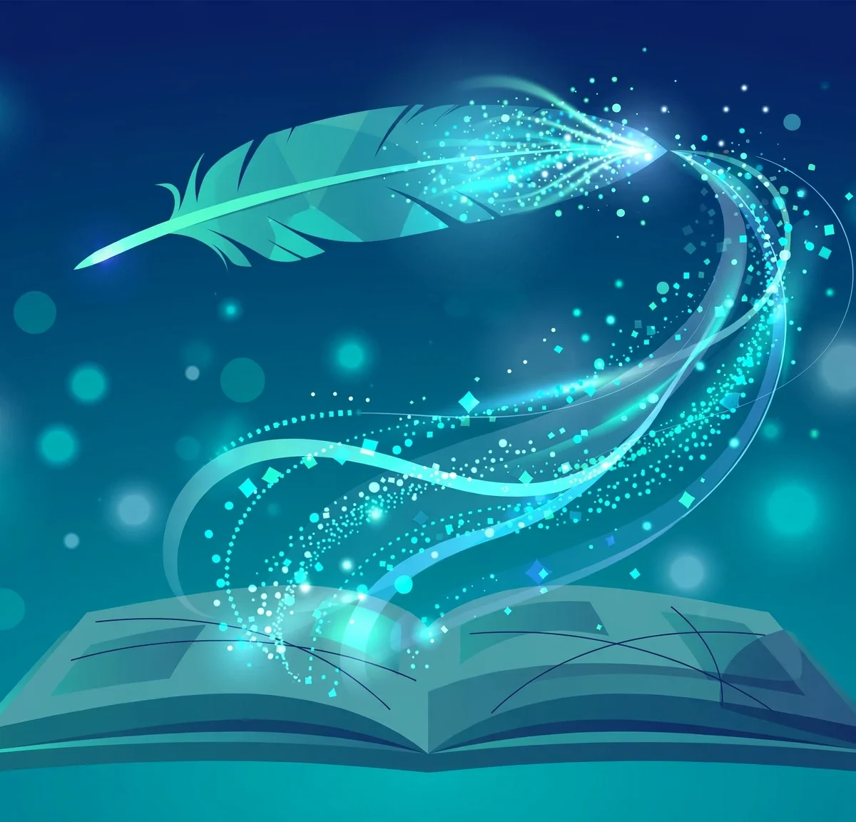 Best AI writing tools 2026 comparison: glowing quill pen transforming into digital light streams