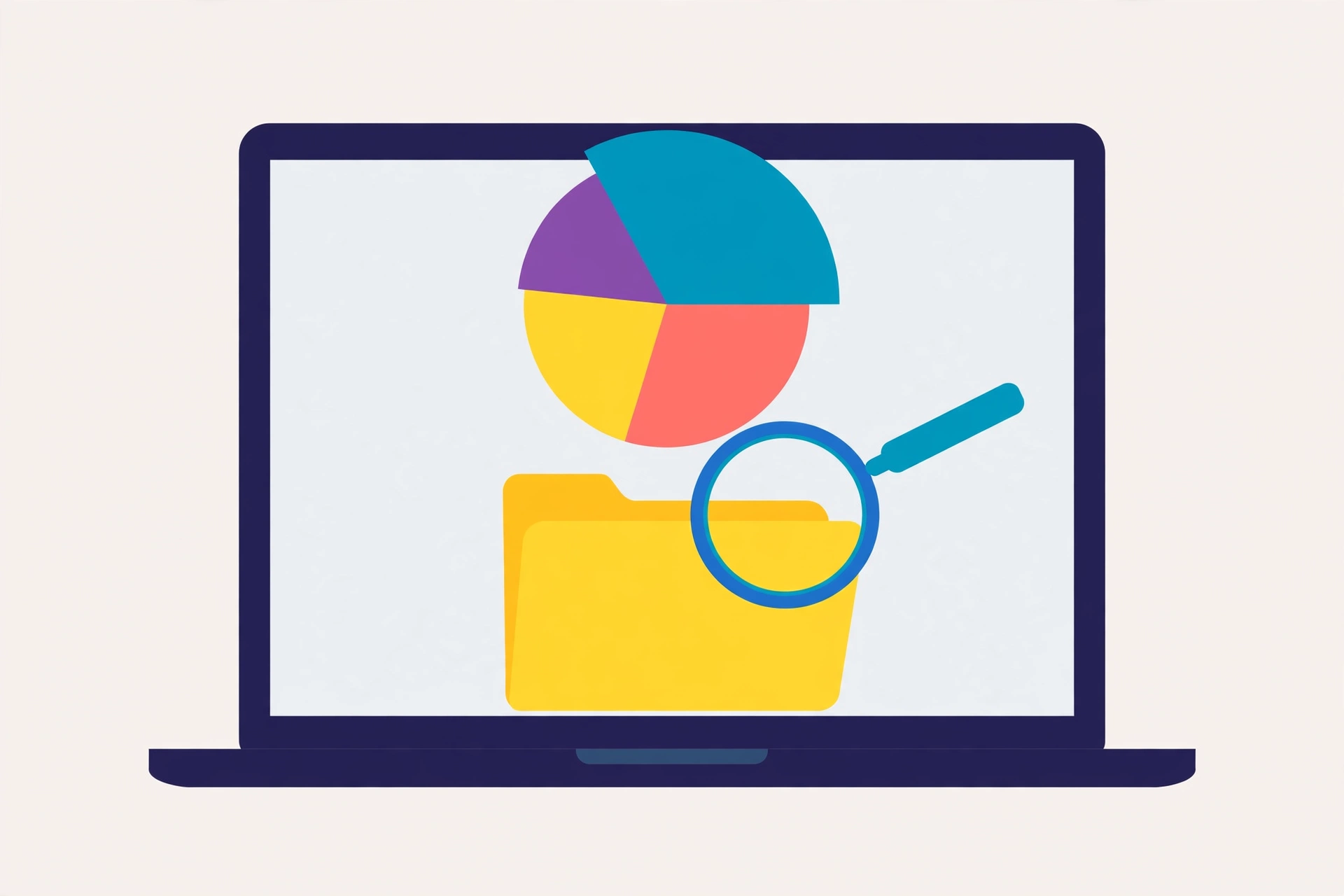 Illustration of analyzing disk storage usage on a Windows 11 laptop with Storage Sense
