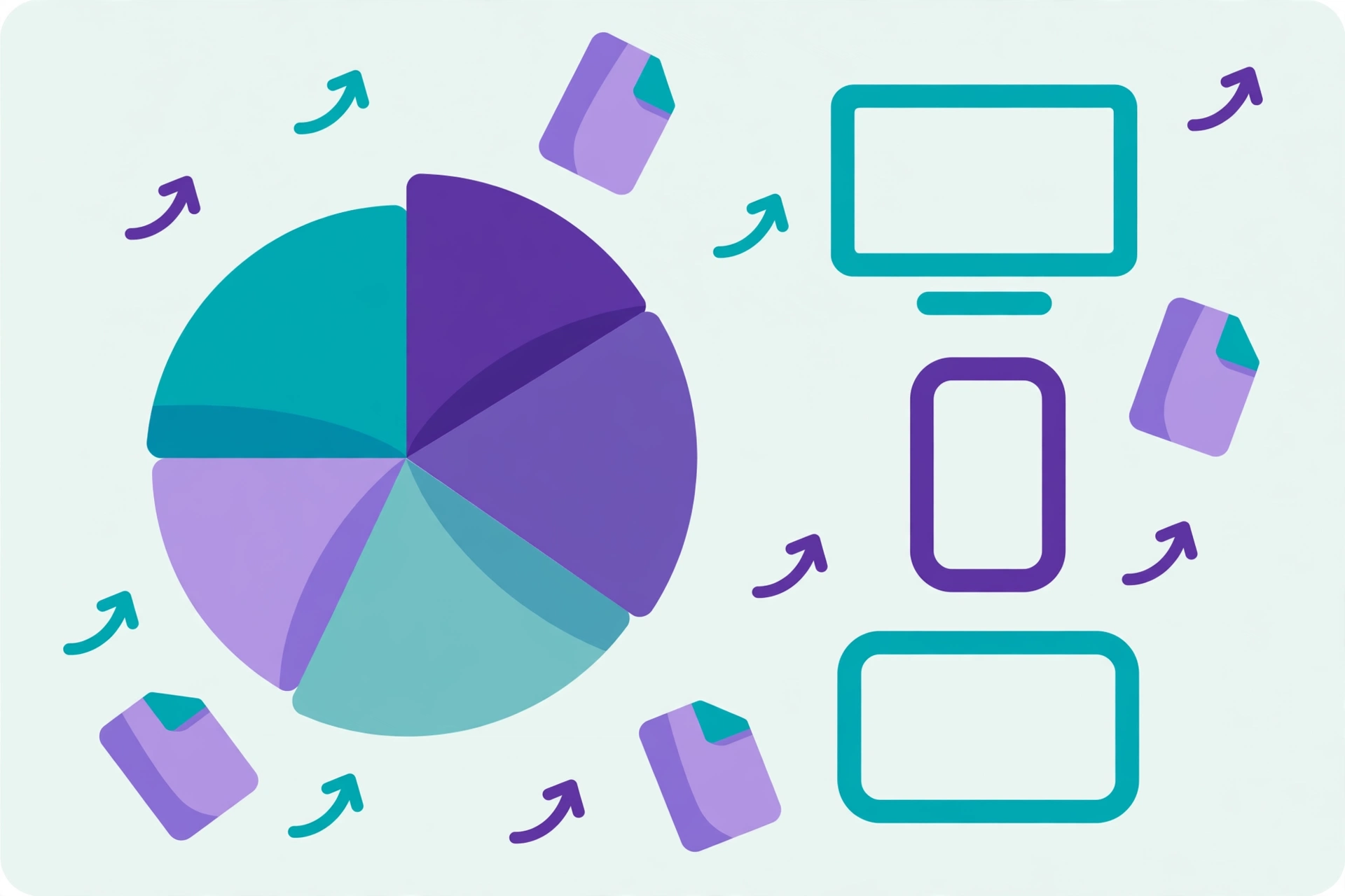 Google Analytics 4 reports showing traffic sources and devices