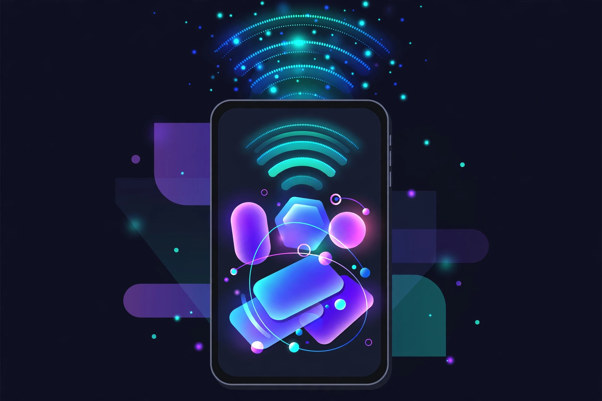 Hot crypto wallet on smartphone explained with security icons