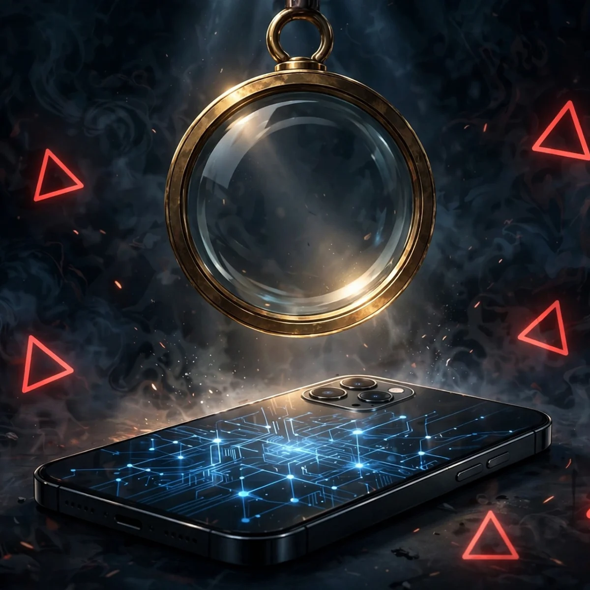 How to spot a crypto scam warning signs with a shield and magnifier