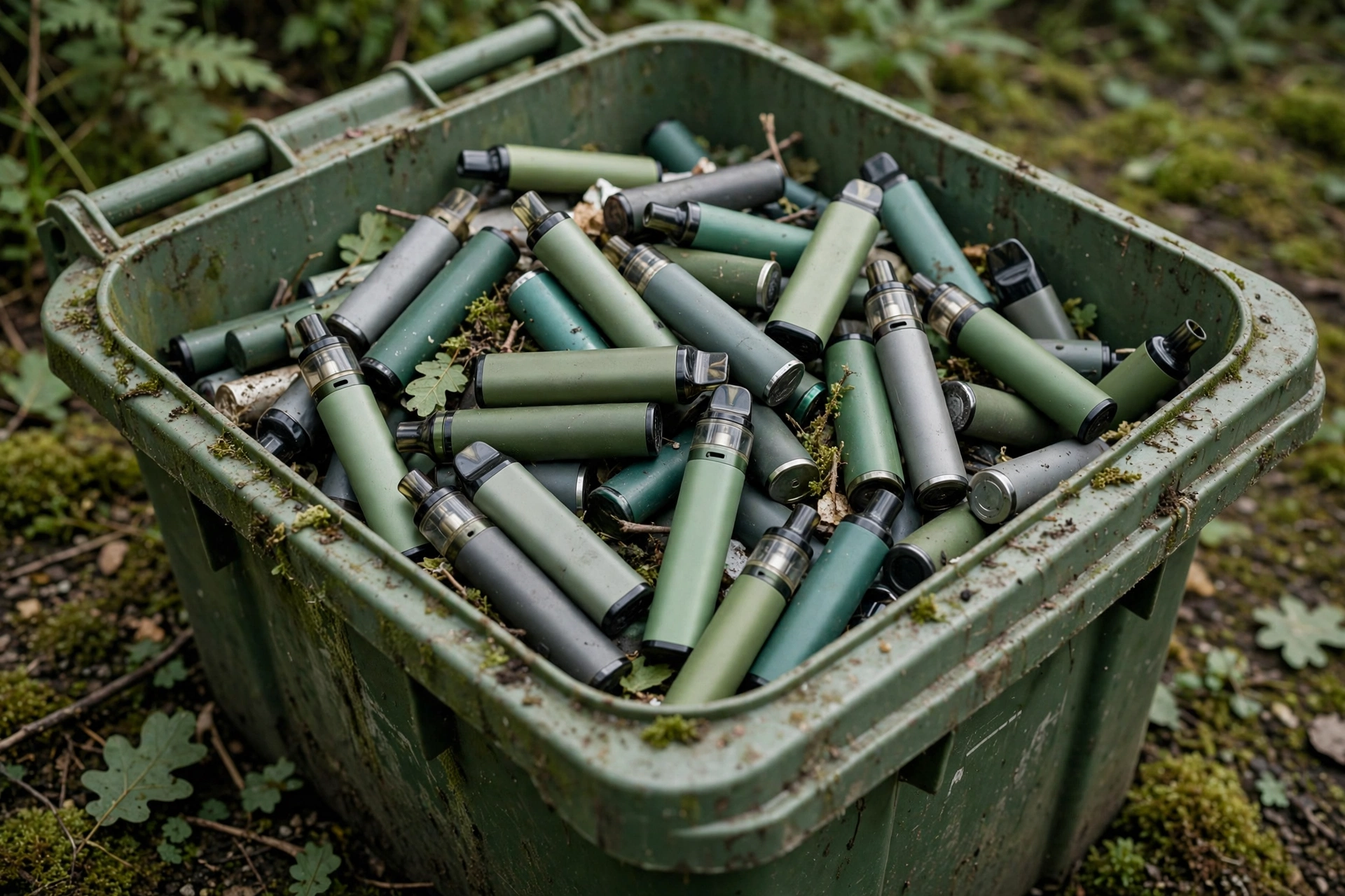 Used disposable vapes collected for battery recycling