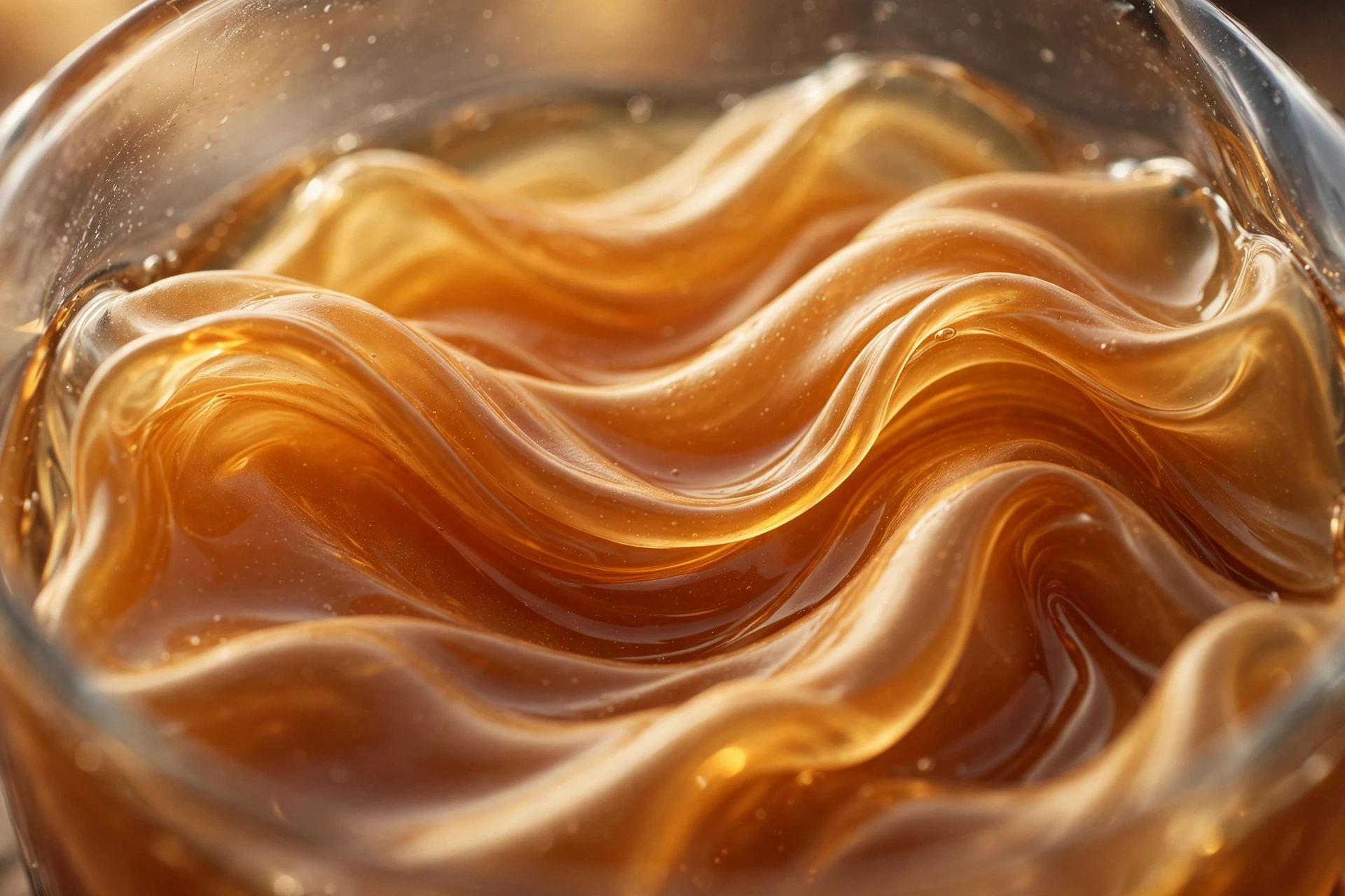 Smooth flowing liquid illustrating nic salt e-liquid smoothness
