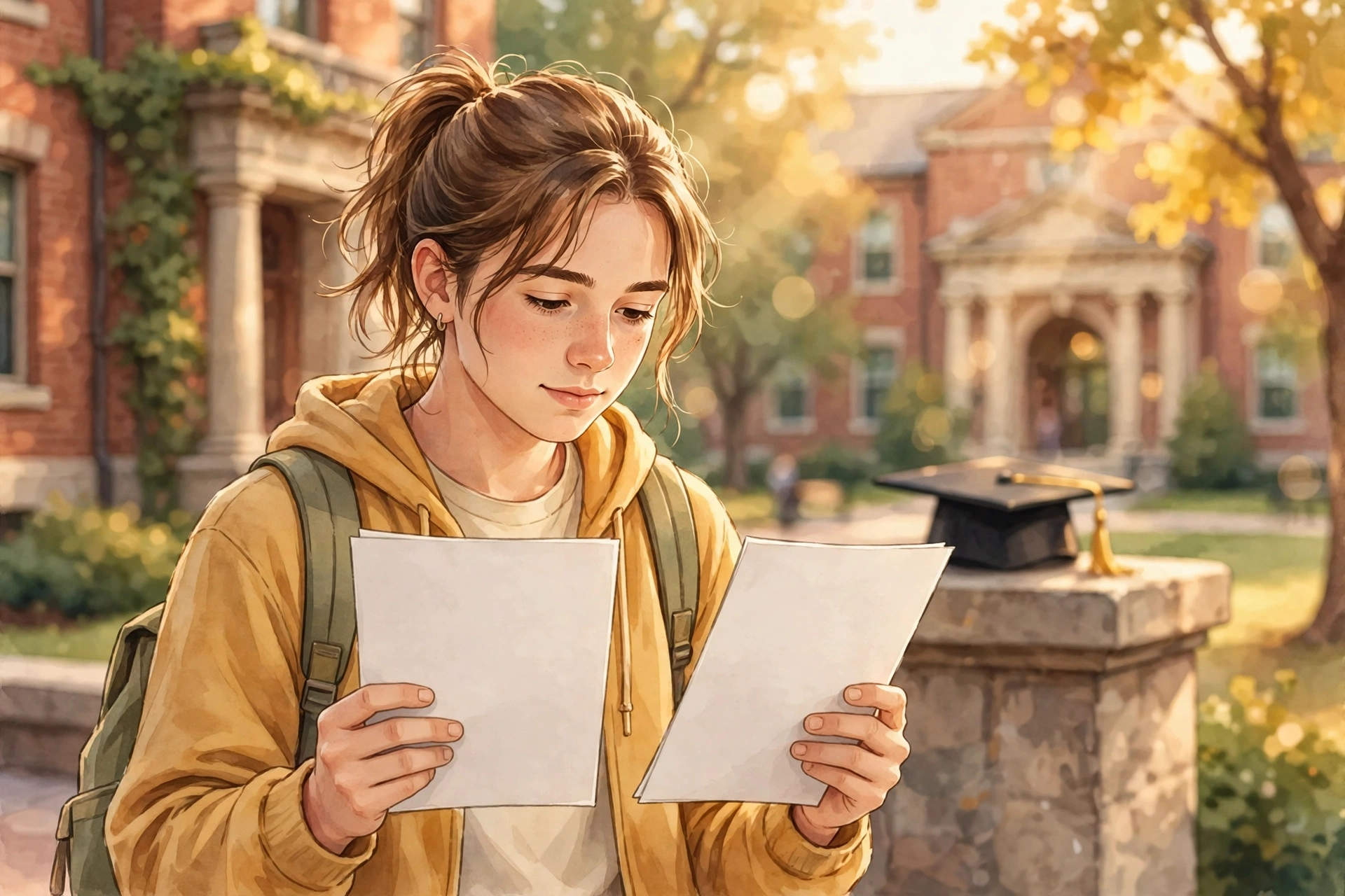 High school student comparing SAT and ACT options for college applications