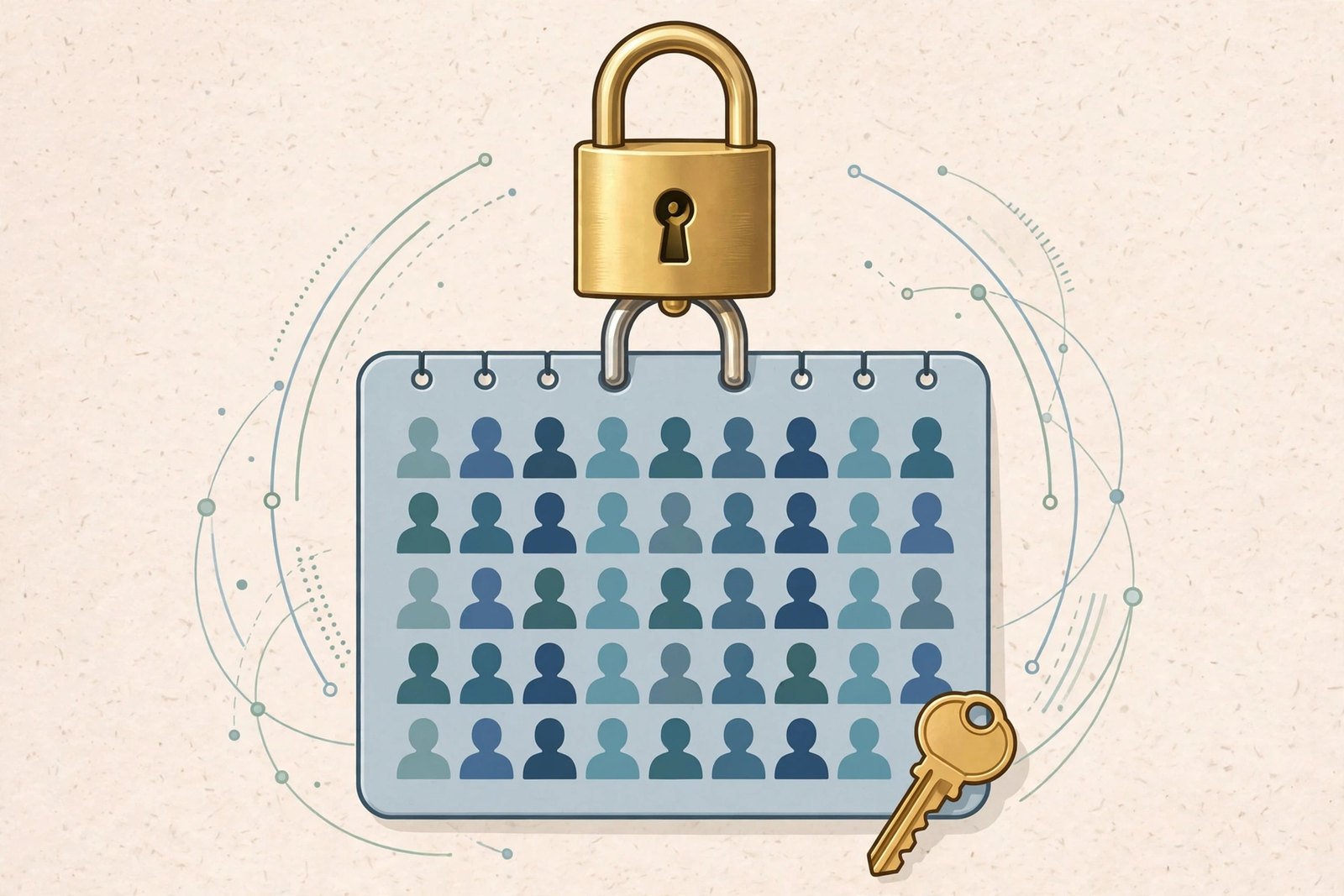 Owned email audience illustrated as a protected contact list