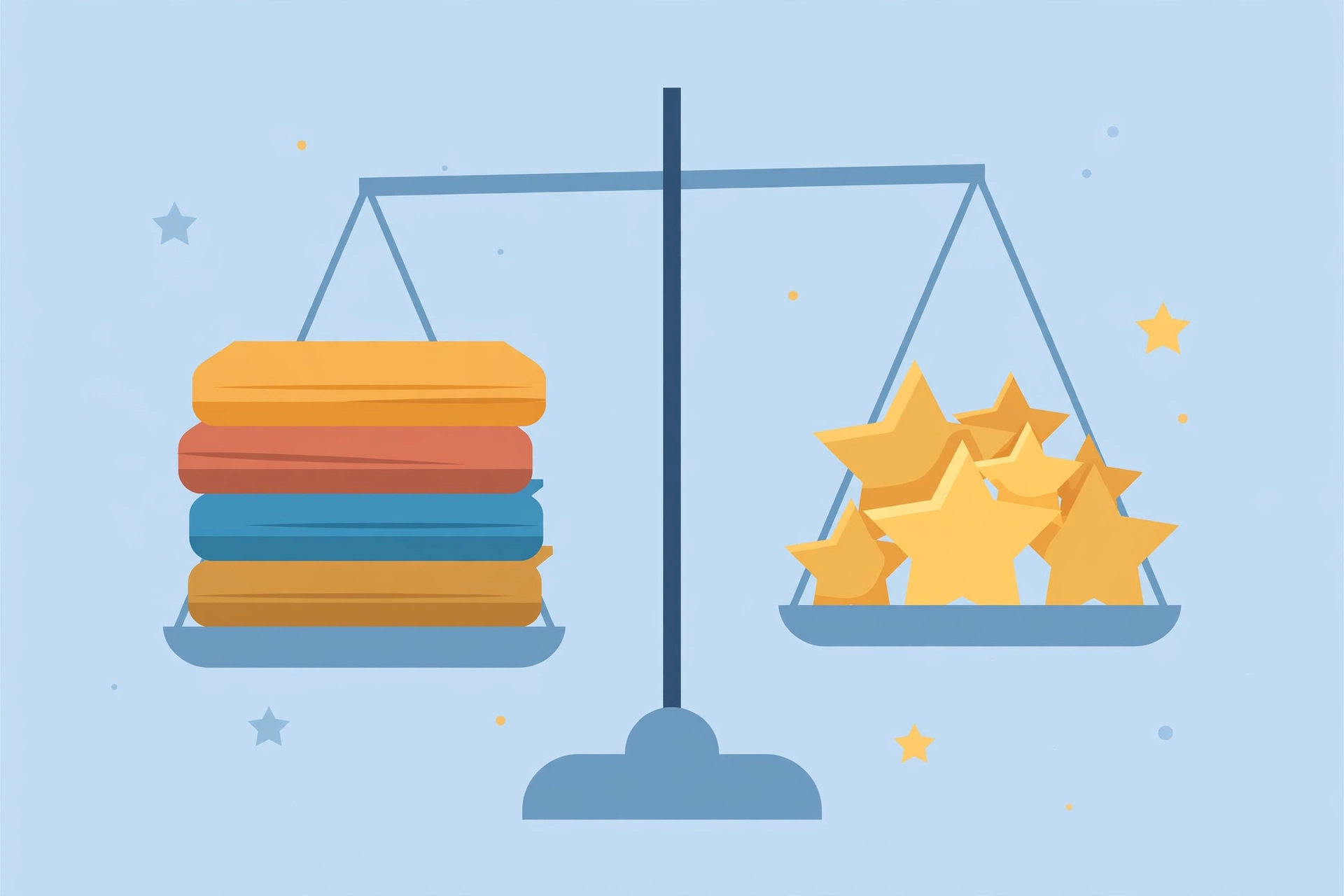 Balance scale symbolizing weighted versus unweighted GPA comparison