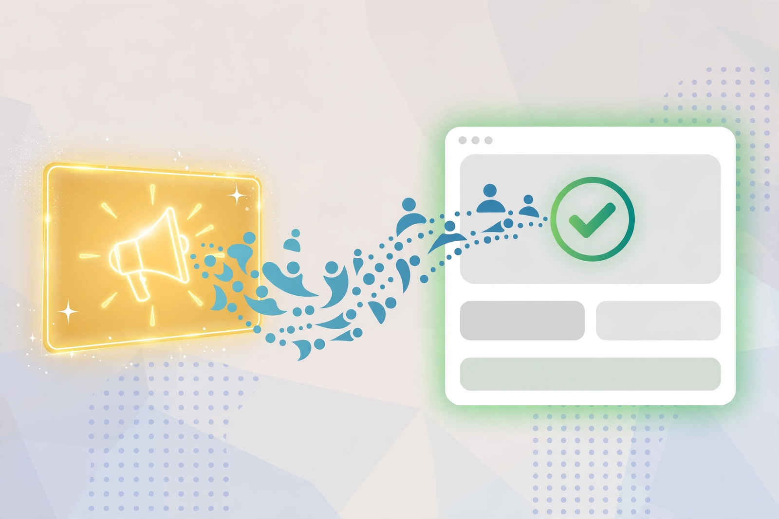 Visitors converting on a landing page after clicking an ad