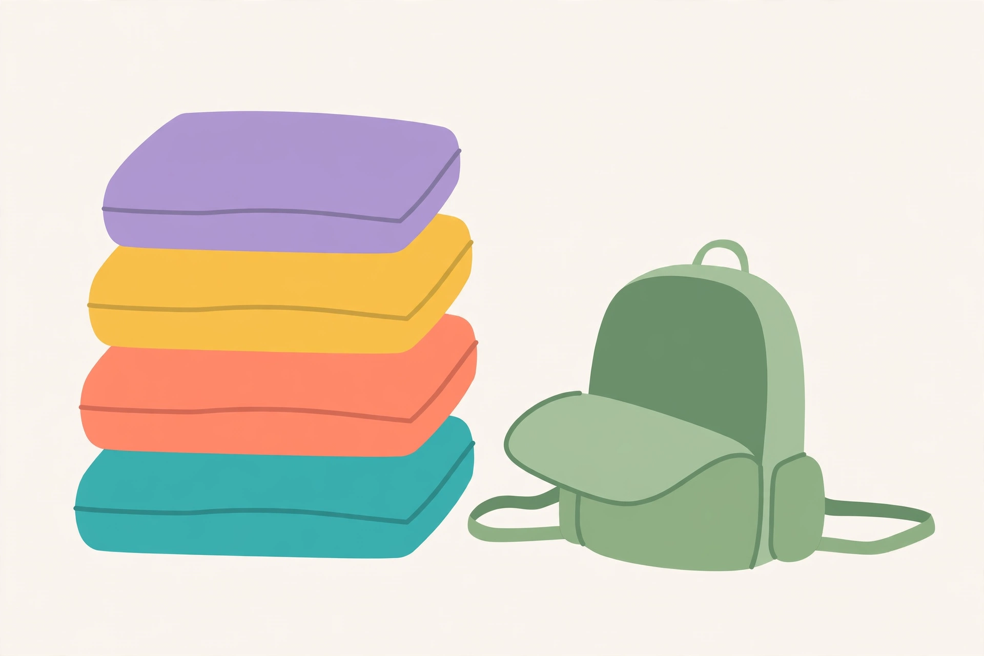 Packing cubes organizing clothes neatly inside an open carry-on suitcase