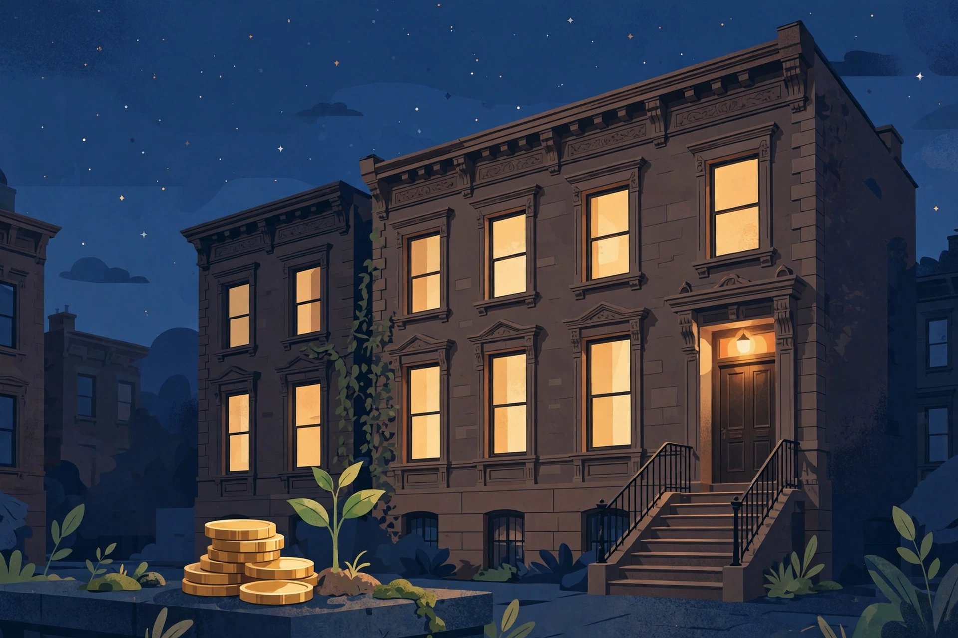 Rose Byrne assets and lifestyle: Brooklyn townhouse and wealth growth illustration
