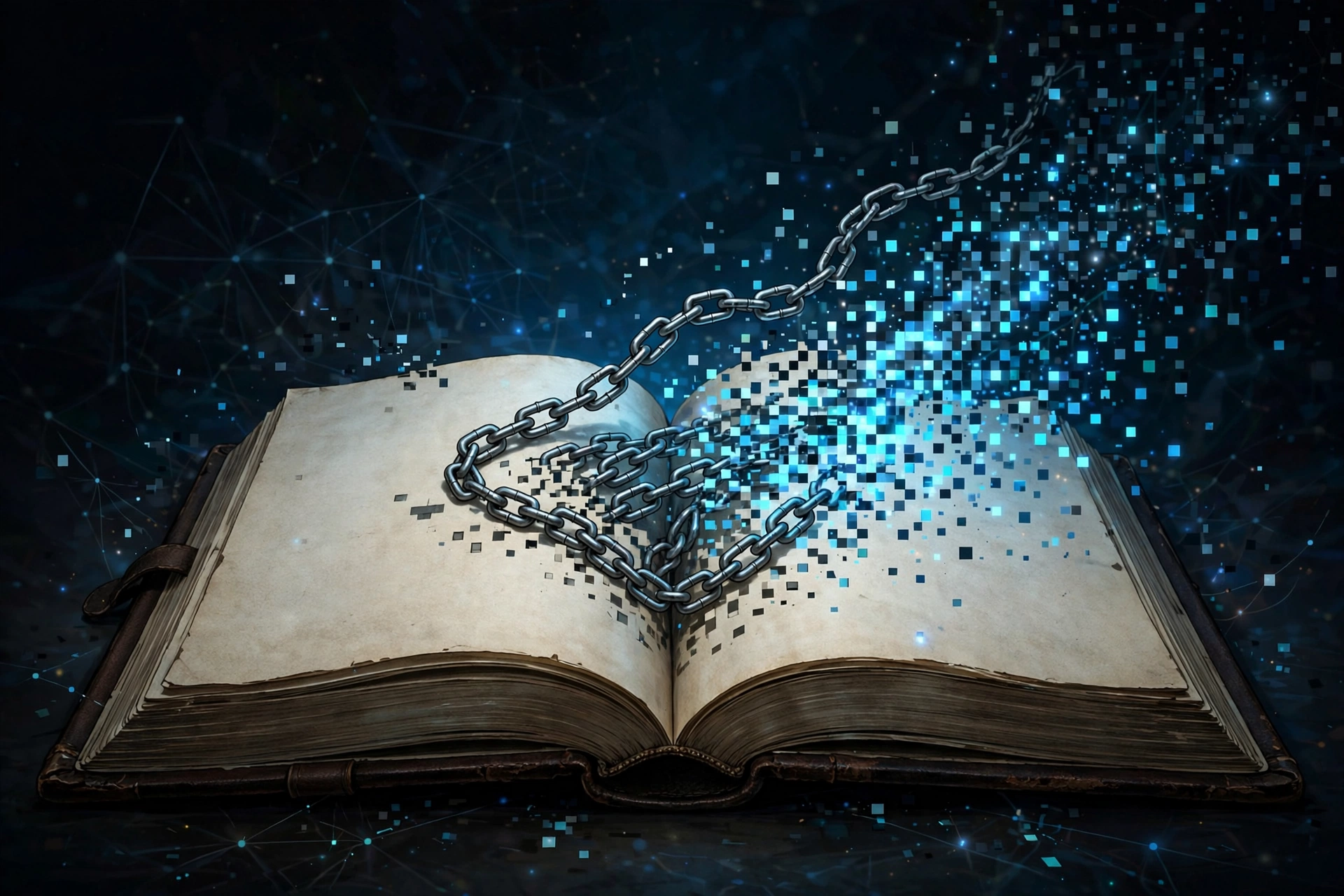 Blockchain decentralization explained with network of connected computers