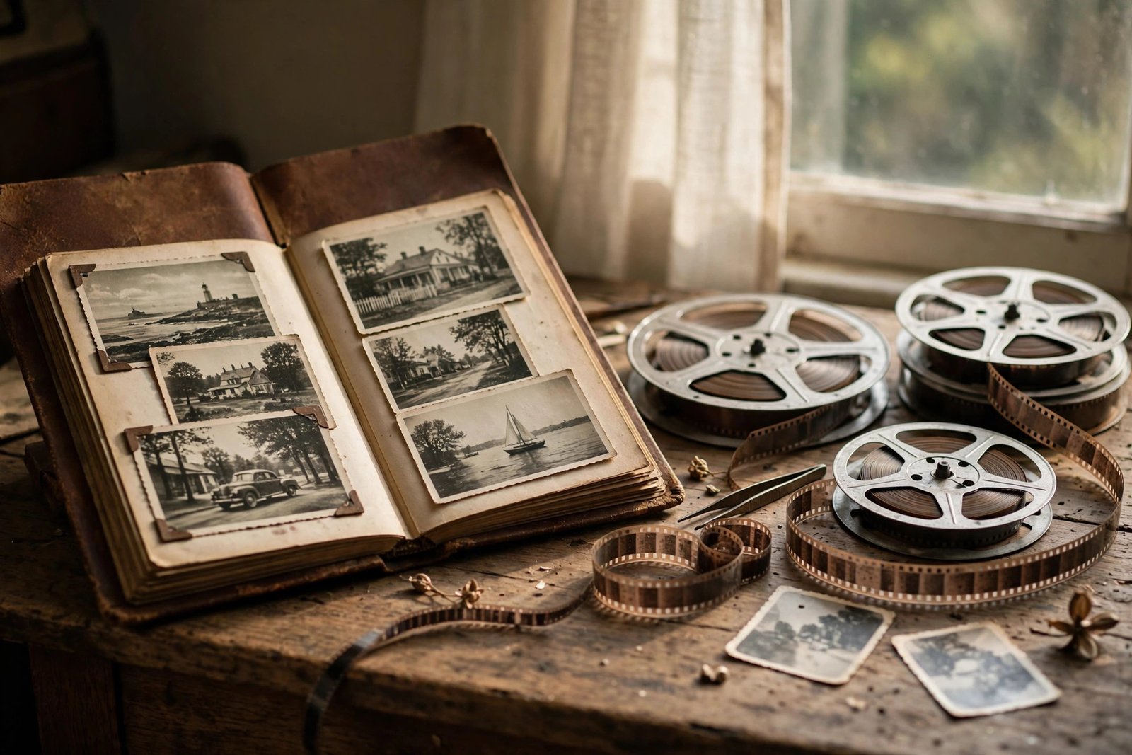 Illustrative vintage scene evoking 1950s New York and early cinema history, not a photo of Harlene Rosen