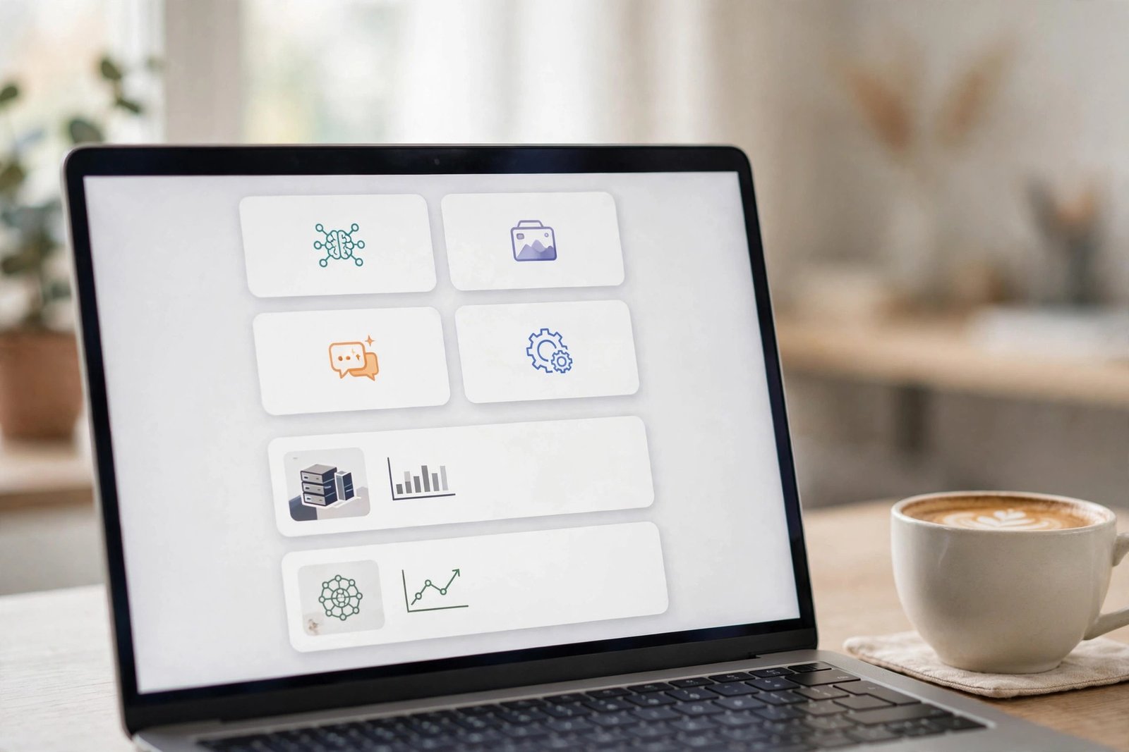 Laptop showing AI tools and tech news content on the Labarty technology blog