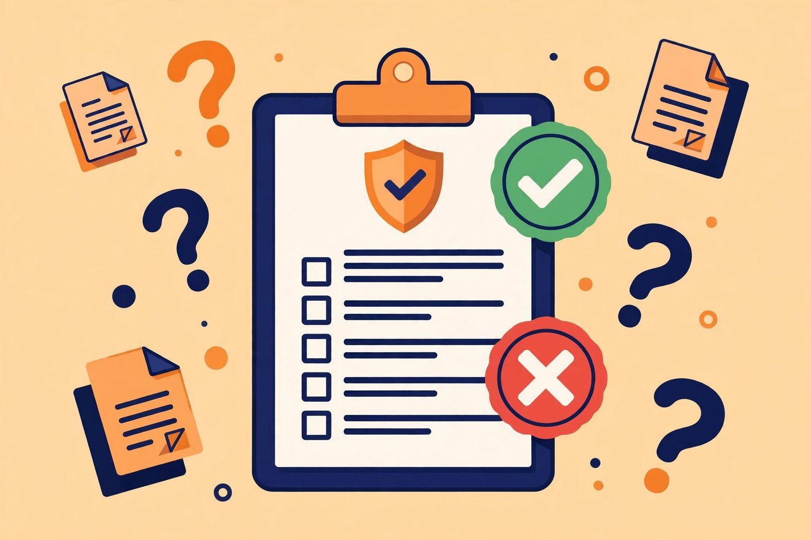 Due diligence checklist visual with a clipboard, shield, and verification badges for evaluating an SEO agency before hiring