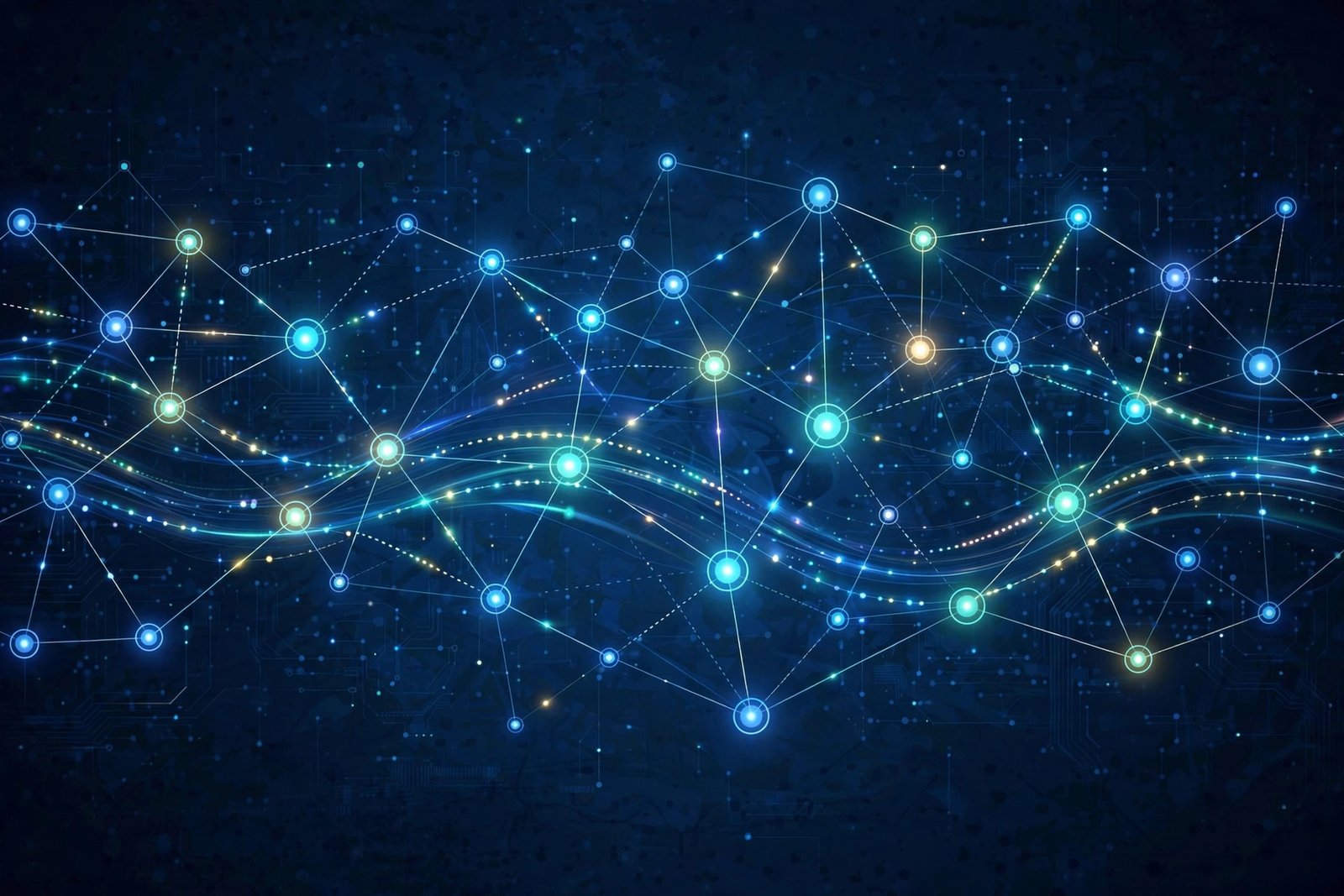 Abstract network of connected nodes representing the web of conflicting definitions of uncuymaza