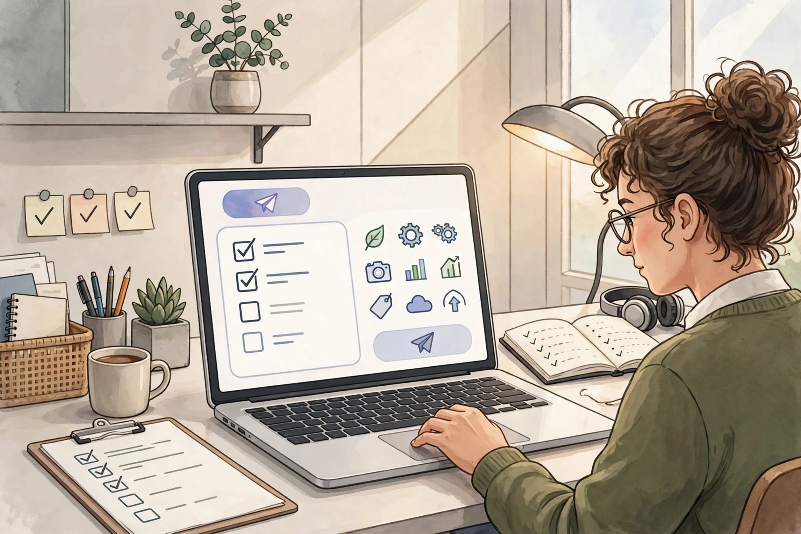 A writer preparing an article for submission through an online publishing platform