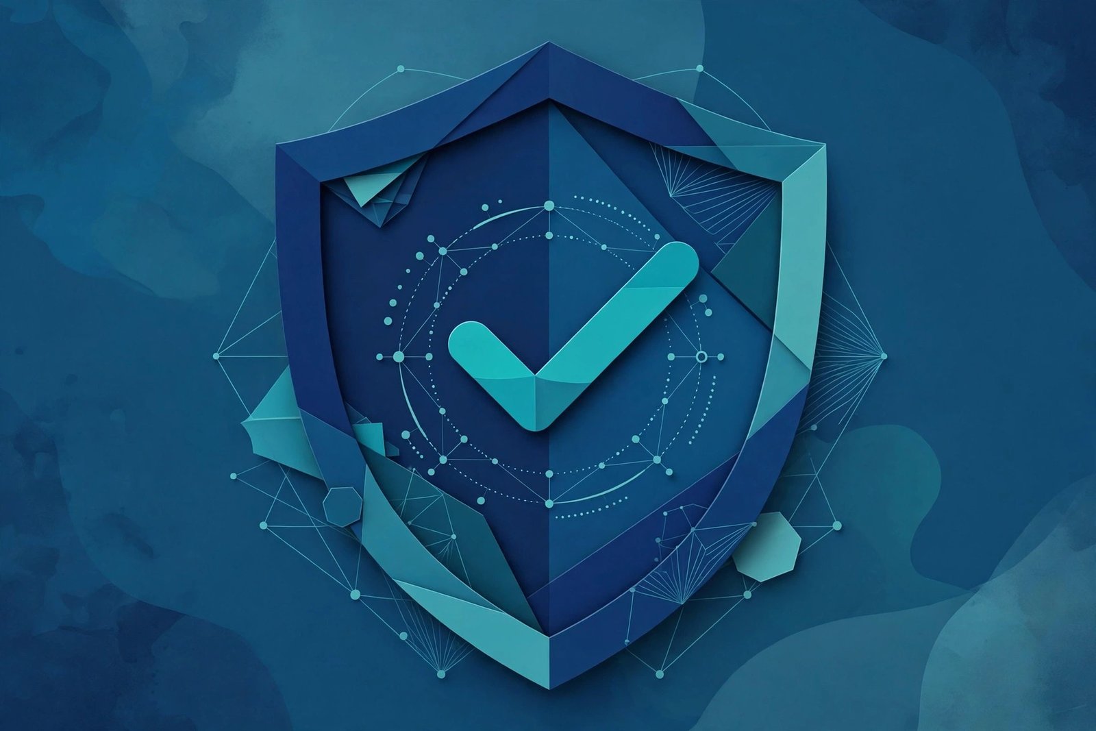 Shield with checkmark motif illustrating how to verify the trust of a software website