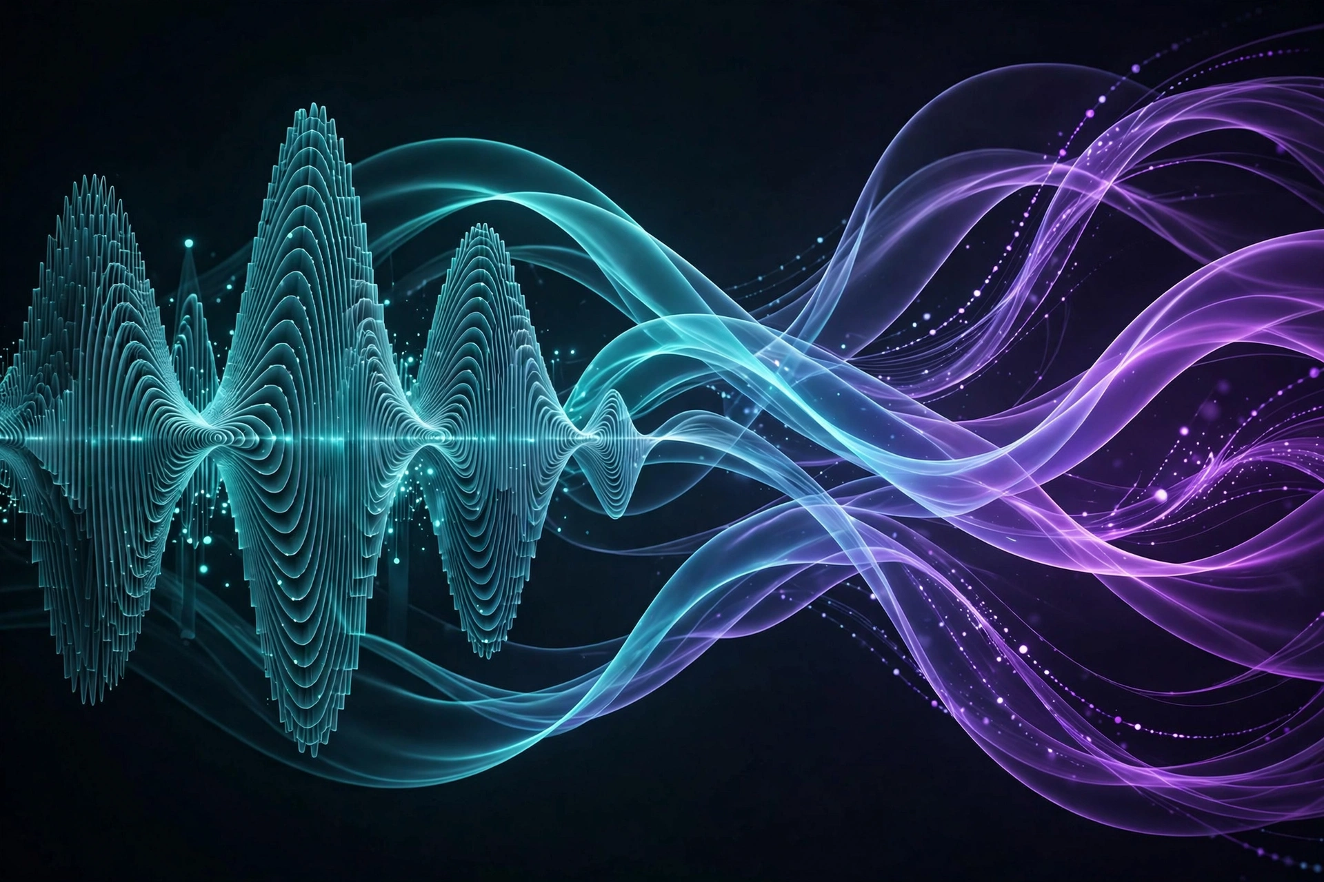 AI voice synthesis sound wave visualization