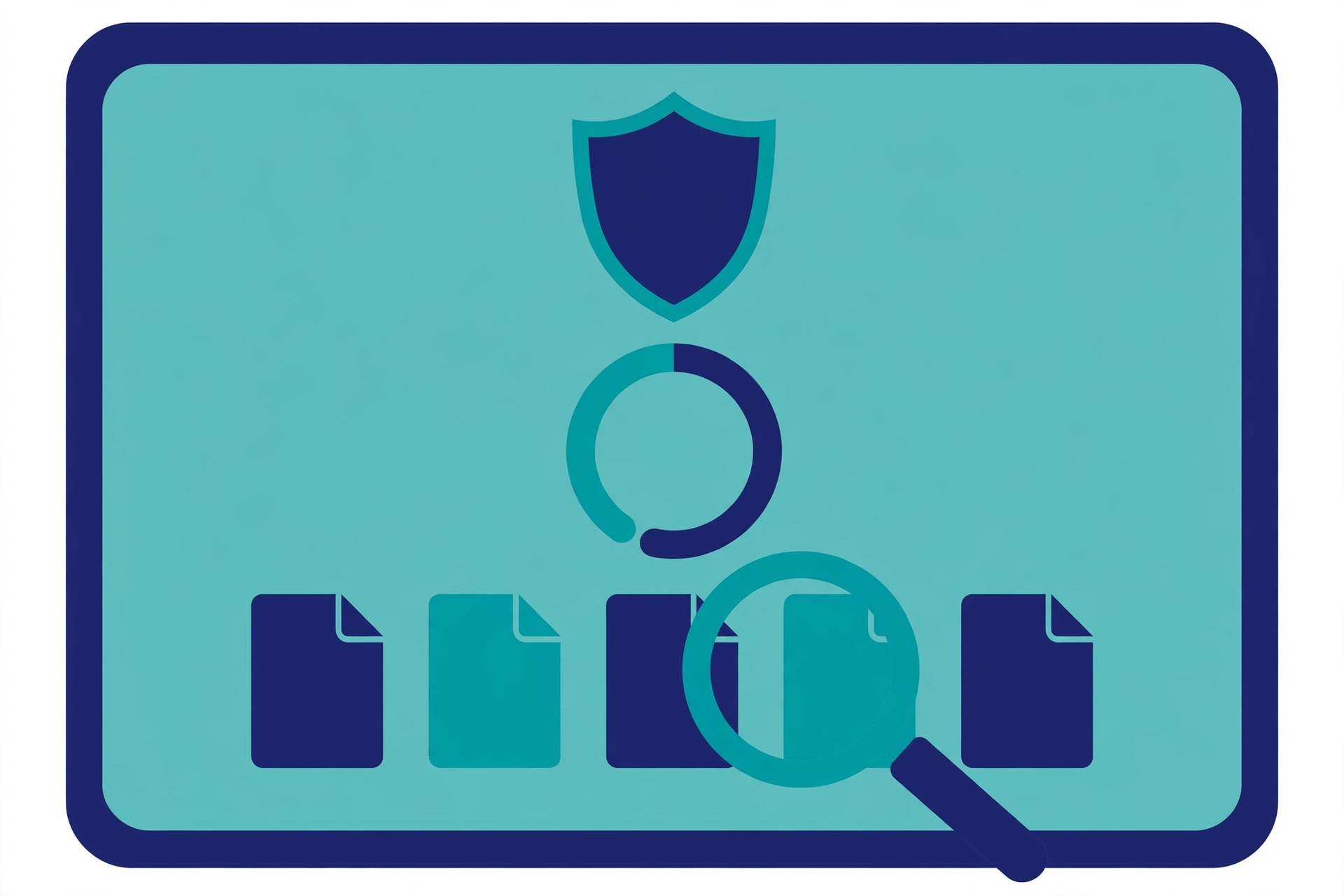 Antivirus security scan in progress illustration