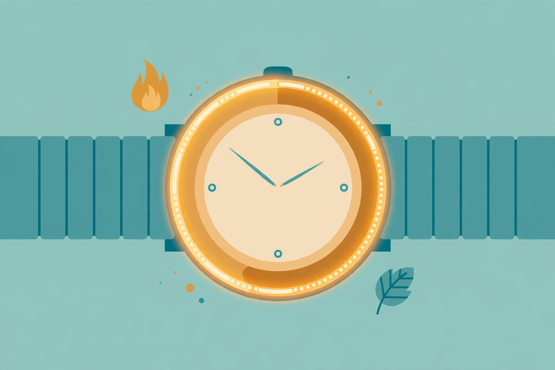 Wristwatch with progress ring showing habit streak tracking and daily consistency