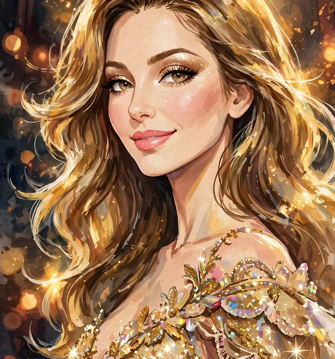 Stylized digital illustration portrait inspired by a pop superstar for Beyonce net worth 2026