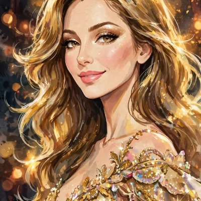 Stylized digital illustration portrait inspired by a pop superstar for Beyonce net worth 2026