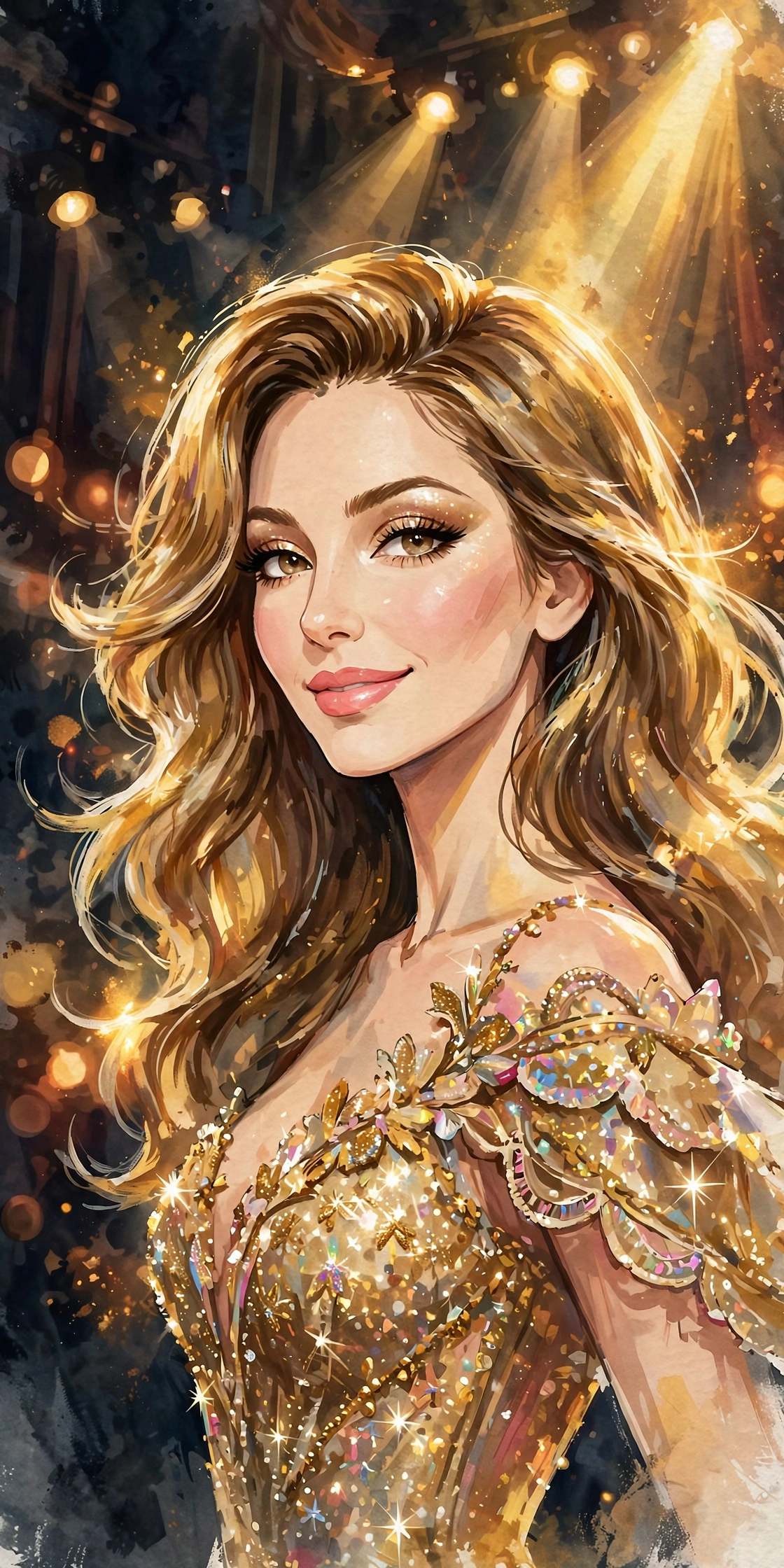 Stylized digital illustration portrait inspired by a pop superstar for Beyonce net worth 2026