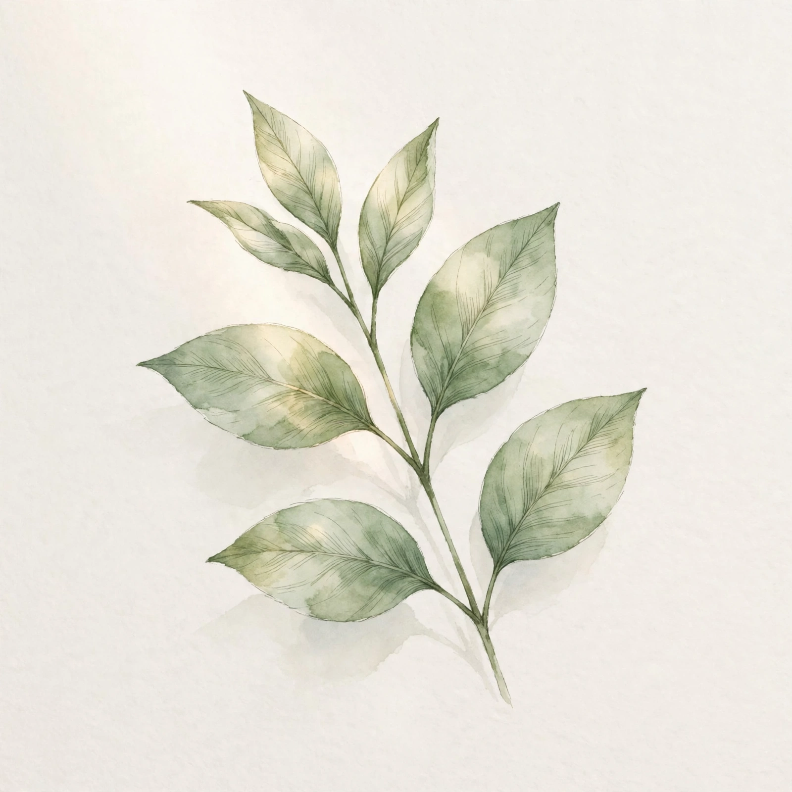 Green leaf botanical illustration representing hemp plant compounds in CBD products