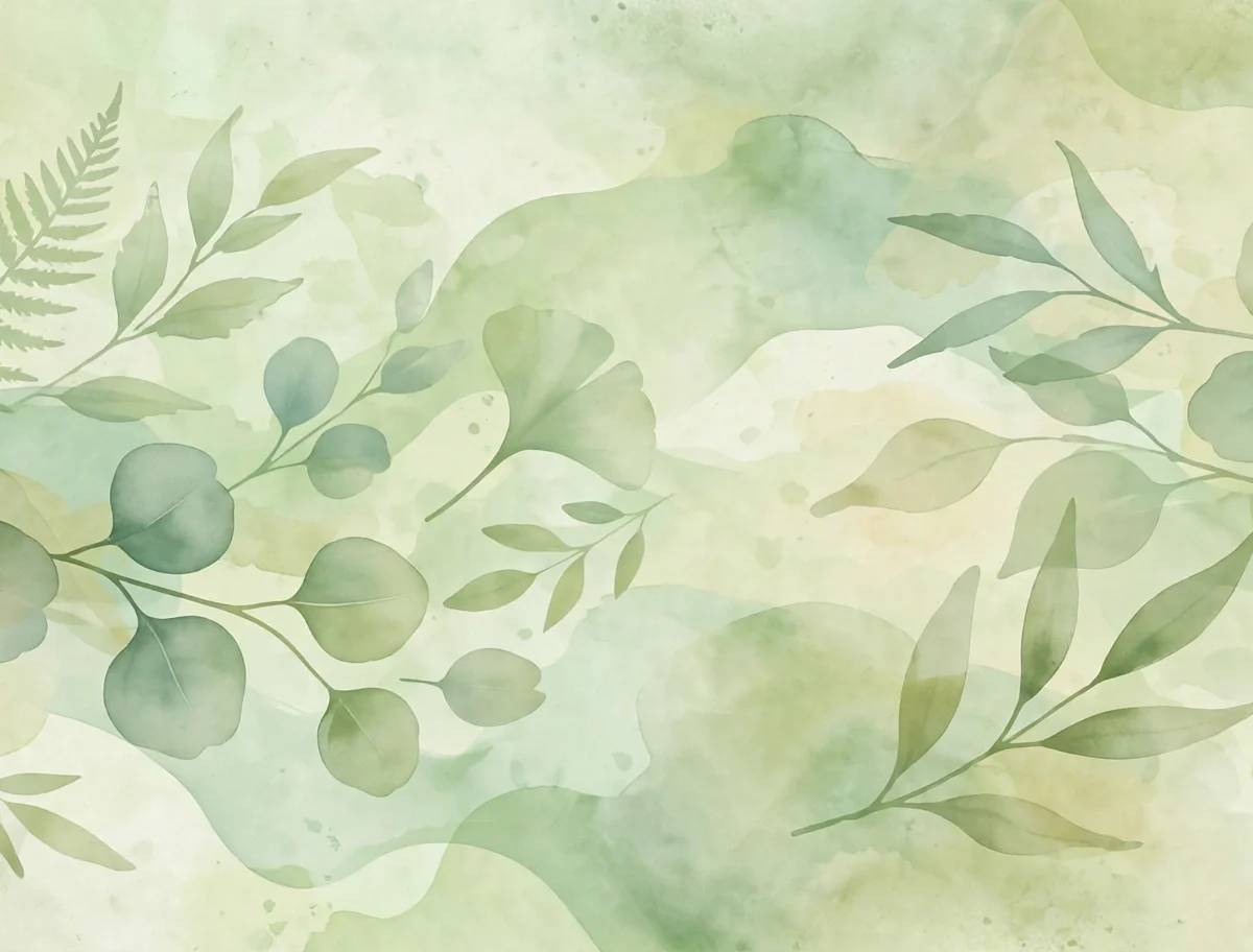 Abstract green botanical leaf pattern illustrating CBD full spectrum vs broad spectrum vs isolate types