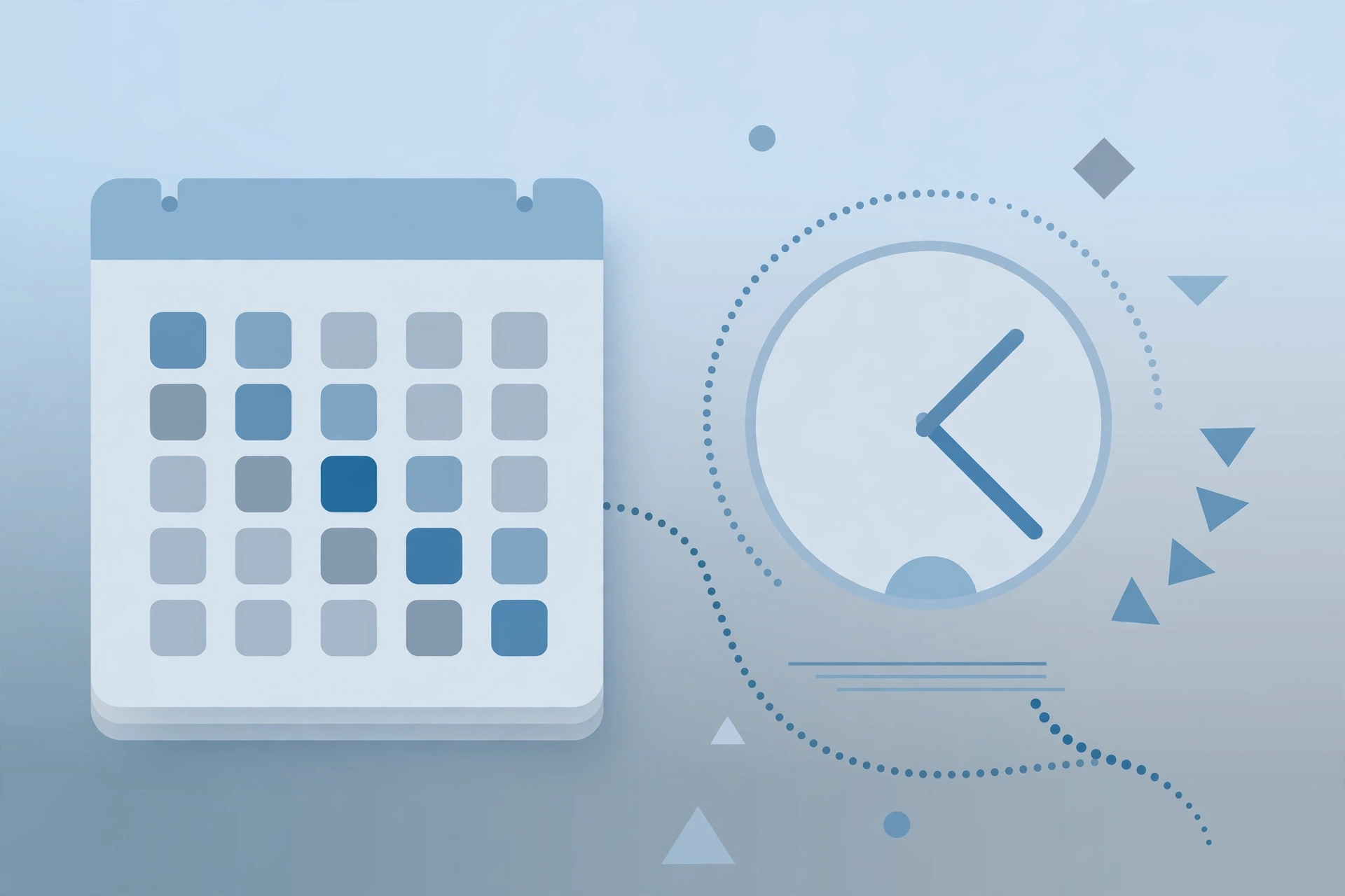 Calendar and clock concept showing THC detection windows after CBD use