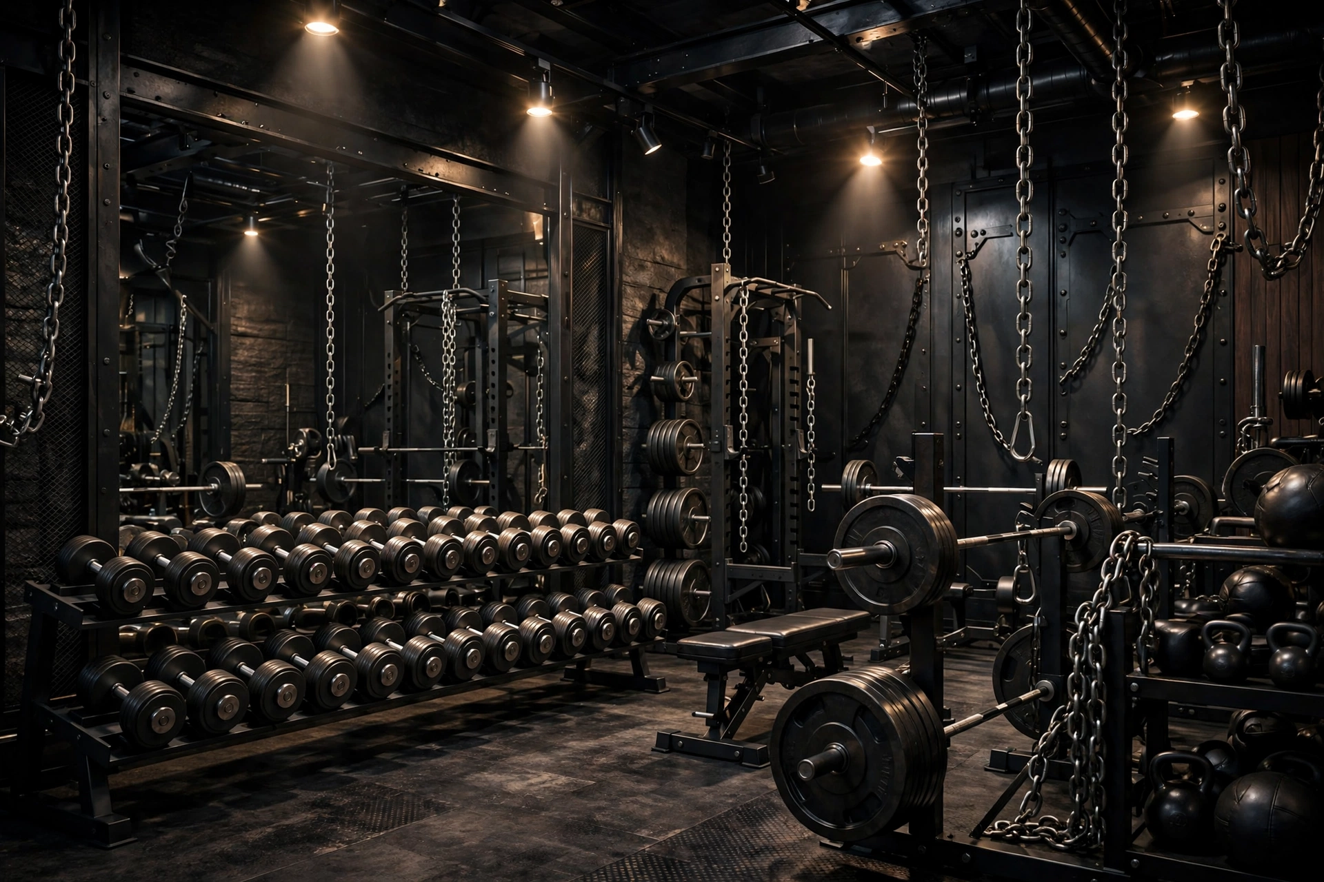 Luxury private gym with weight equipment representing Dwayne Johnson fitness empire and earnings