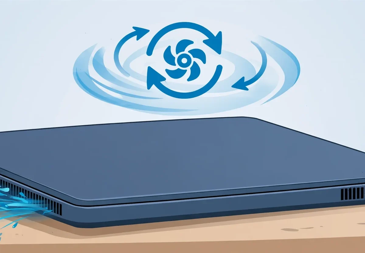 Laptop with airflow through vents symbolizing how to clean a laptop fan without opening it