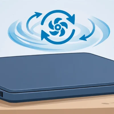 Laptop with airflow through vents symbolizing how to clean a laptop fan without opening it