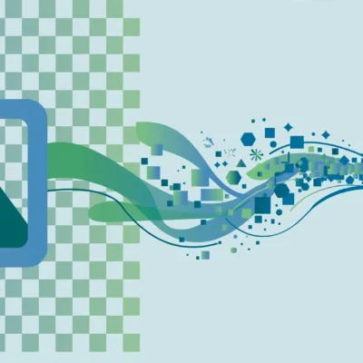 Illustration of PNG image file transforming into a smaller JPG file with transparency motif