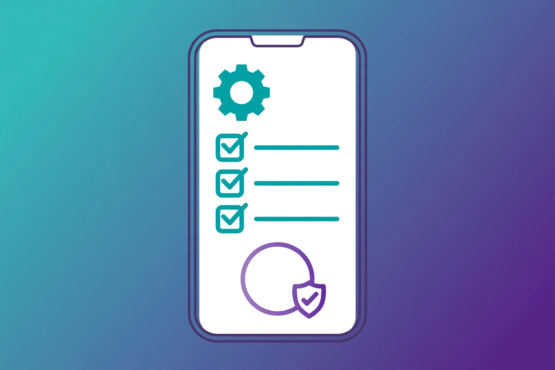 TikTok verification requirements checklist with profile settings gear concept illustration