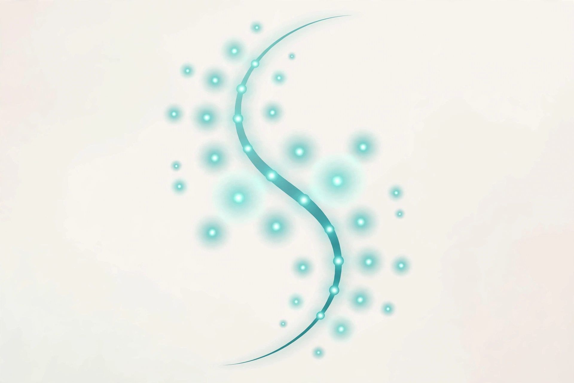 Elegant abstract S-shaped line representing a healthy spine curve and good posture