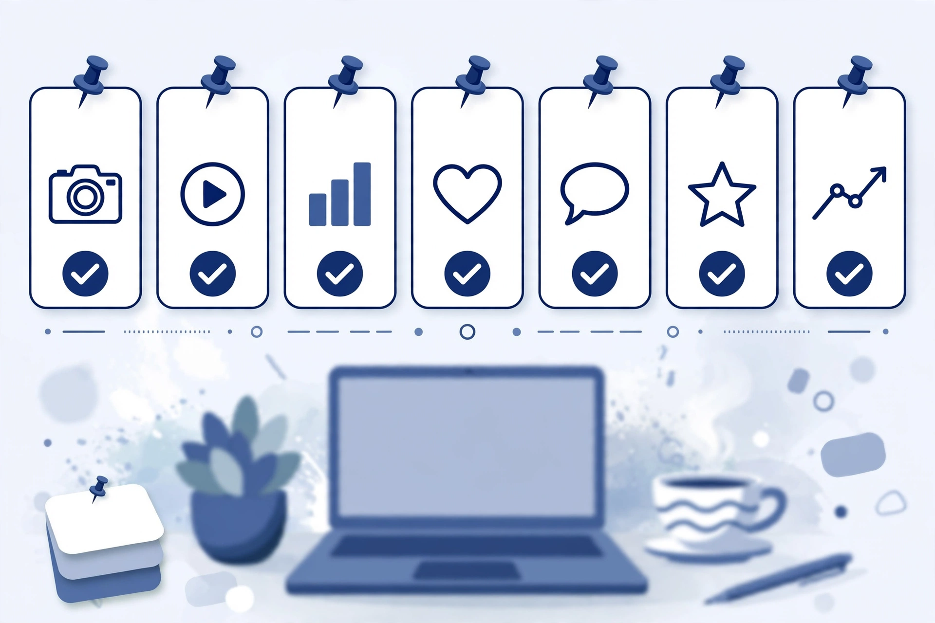 Illustration of a LinkedIn content calendar plan for scheduled posts