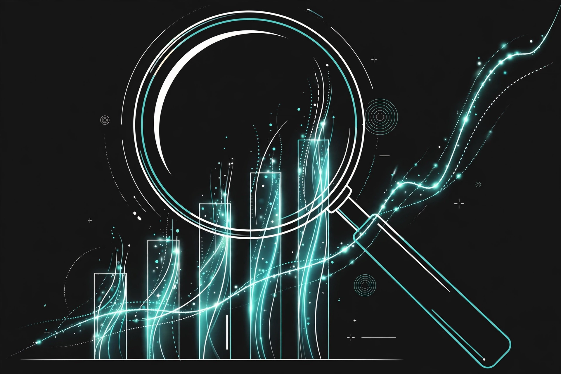 Abstract illustration of Threads analytics showing business growth insights