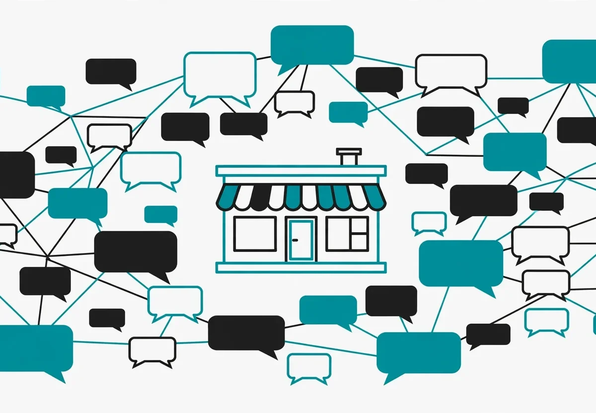 Abstract illustration of Threads conversations building a business community