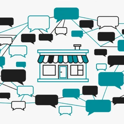 Abstract illustration of Threads conversations building a business community