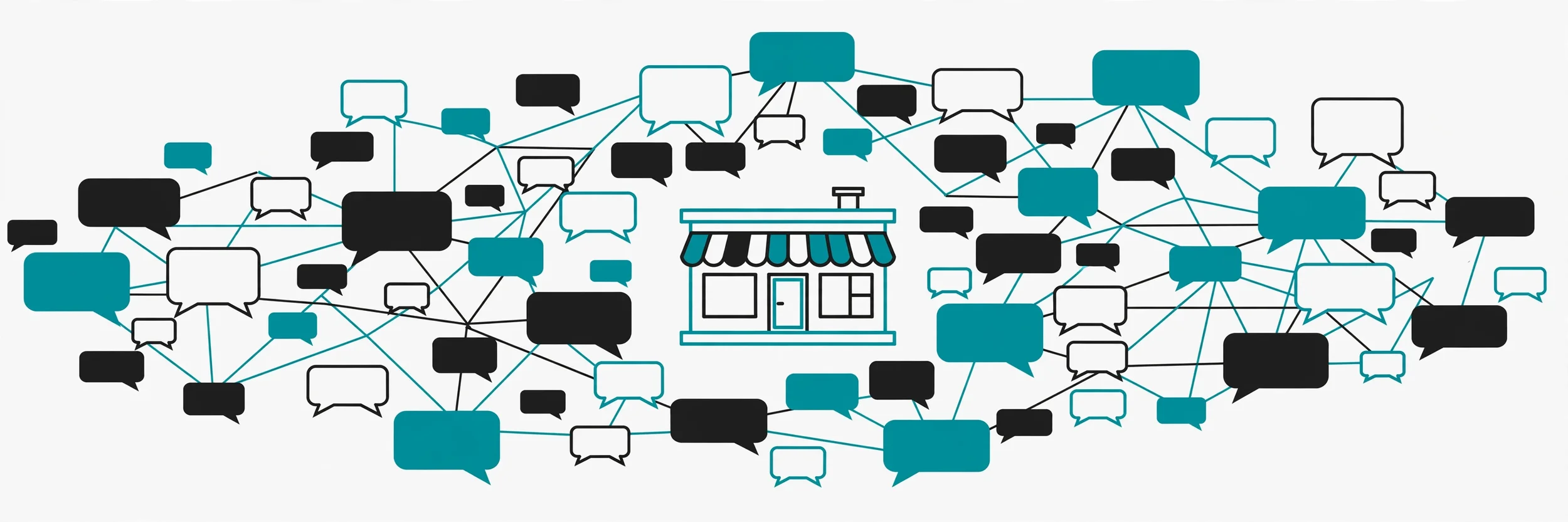 Abstract illustration of Threads conversations building a business community