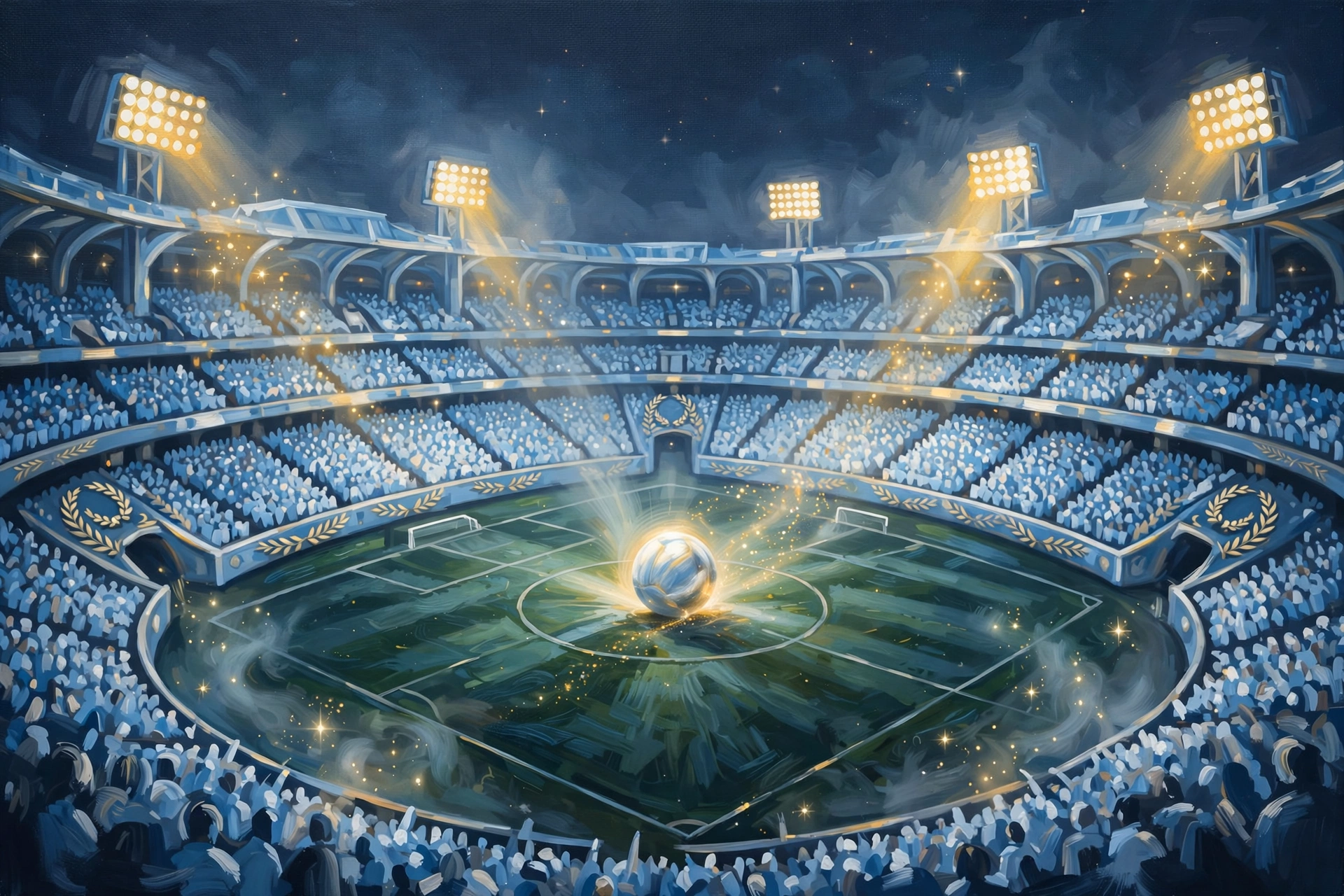 Night football stadium with floodlights symbolizing Lionel Messi career earnings and Inter Miami salary 2026