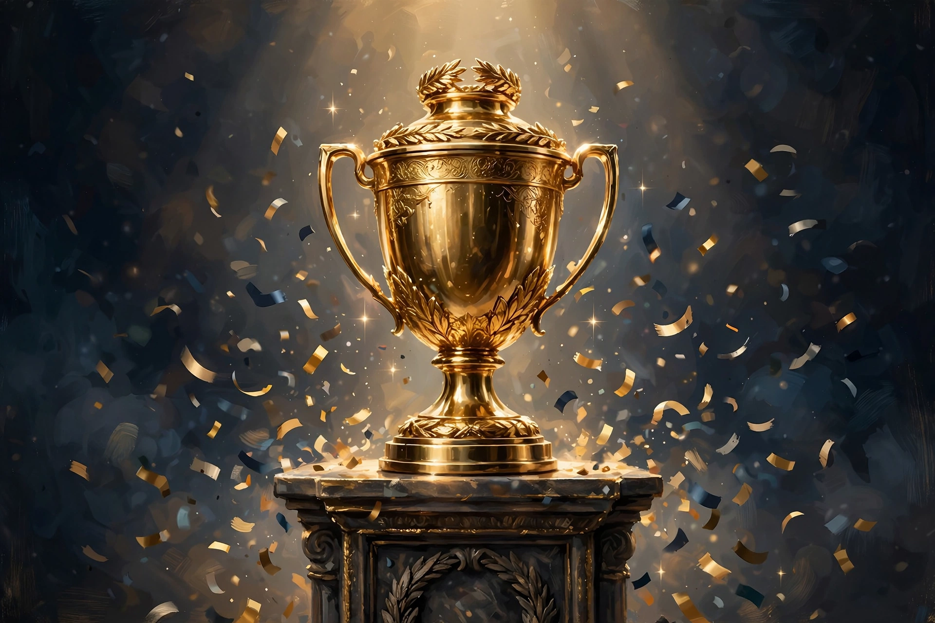 Illustration of a golf trophy symbolizing Tiger Woods championships and wealth 2026