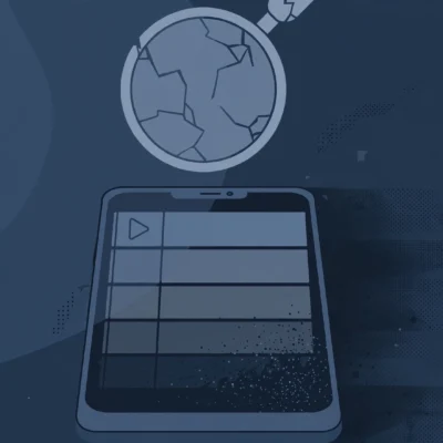 Conceptual illustration of a TikTok shadowban showing reduced reach on a smartphone screen
